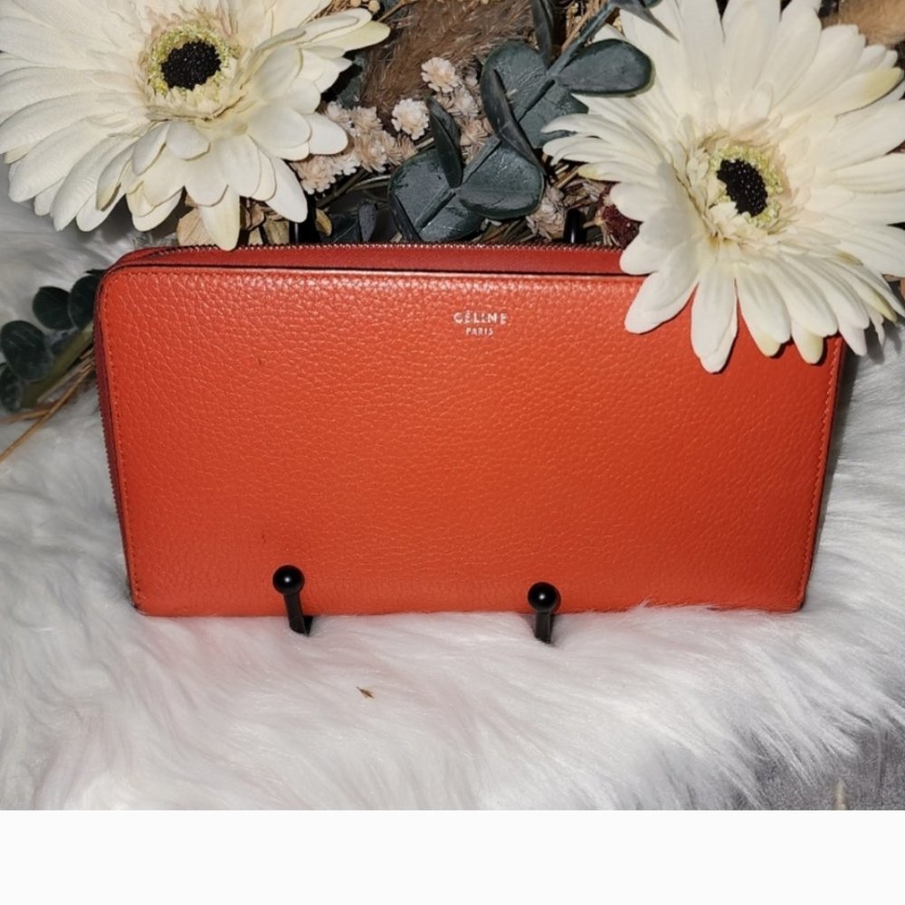 Authentic Celine zip around wallet